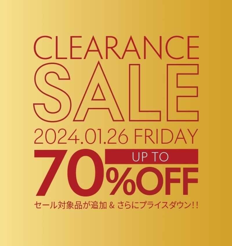 CLEARANCE SALE　最大70%OFF